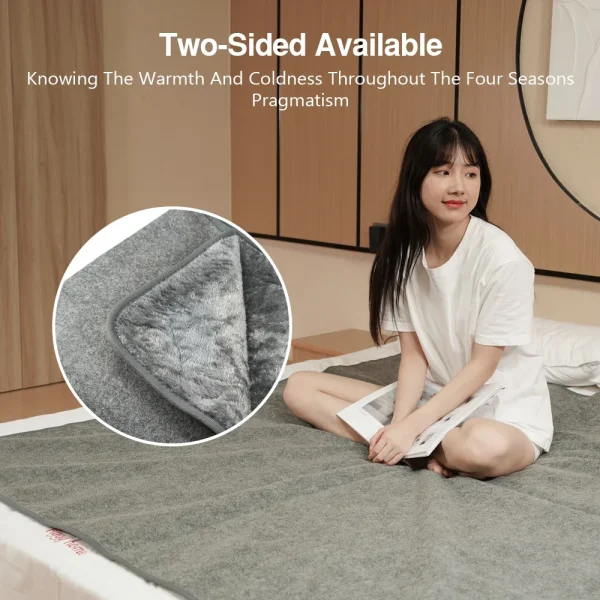 Coperta riscaldante elettrica USB Riscaldatore caldo Peluche veloce e sicuro Riscaldamento invernale Cuscinetti riscaldanti con temporizzazione della temperatura regolabile per la stanza di casa 2