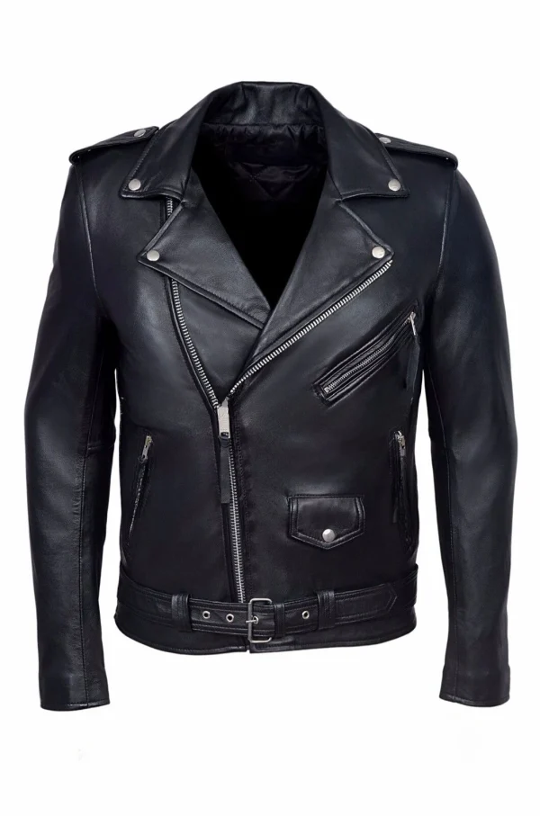 Giacca in pelle da uomo colletto sottile giacca in pelle Pu moda Moto cappotto causale cappotto in pelle da motociclista da uomo 2