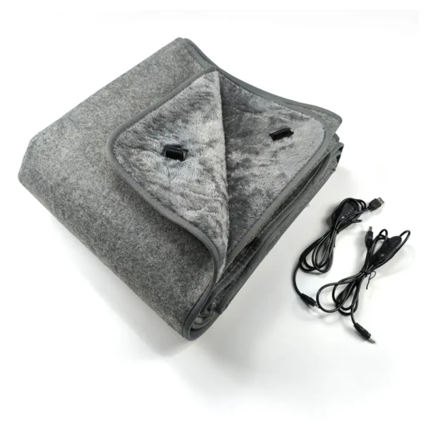 Coperta riscaldante elettrica USB Riscaldatore caldo Peluche veloce e sicuro Riscaldamento invernale Cuscinetti riscaldanti con temporizzazione della temperatura regolabile per la stanza di casa 6