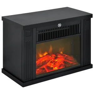 HOMCOM Chimenea elesctrica portmutil lama Simulada Ajustable 600/1200W Termostato 1