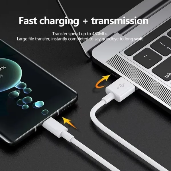 Cavo di ricarica rapido USB tipo C per Huawei Mate 40 50 Cavo USB-C per telefono cellulare Cavo dati per Xiaomi Samsung Oneplus POCO 4