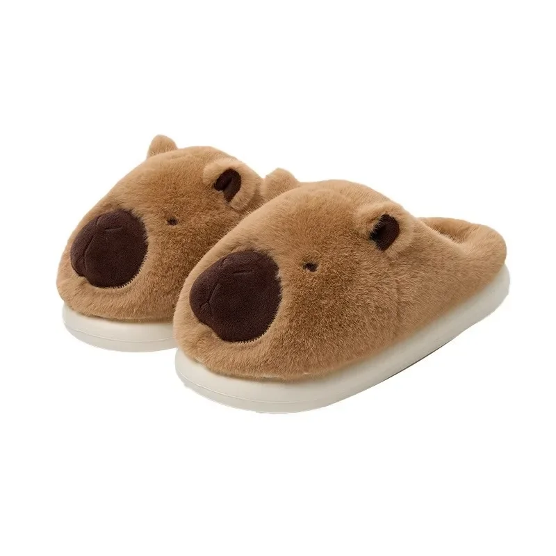 Pantofole Capybara Donna Inverno Una parola Cotone Cartoon Anime Cute Student Camera da letto Pantofole calde in pelle scamosciata Scarpe basse antiscivolo 5