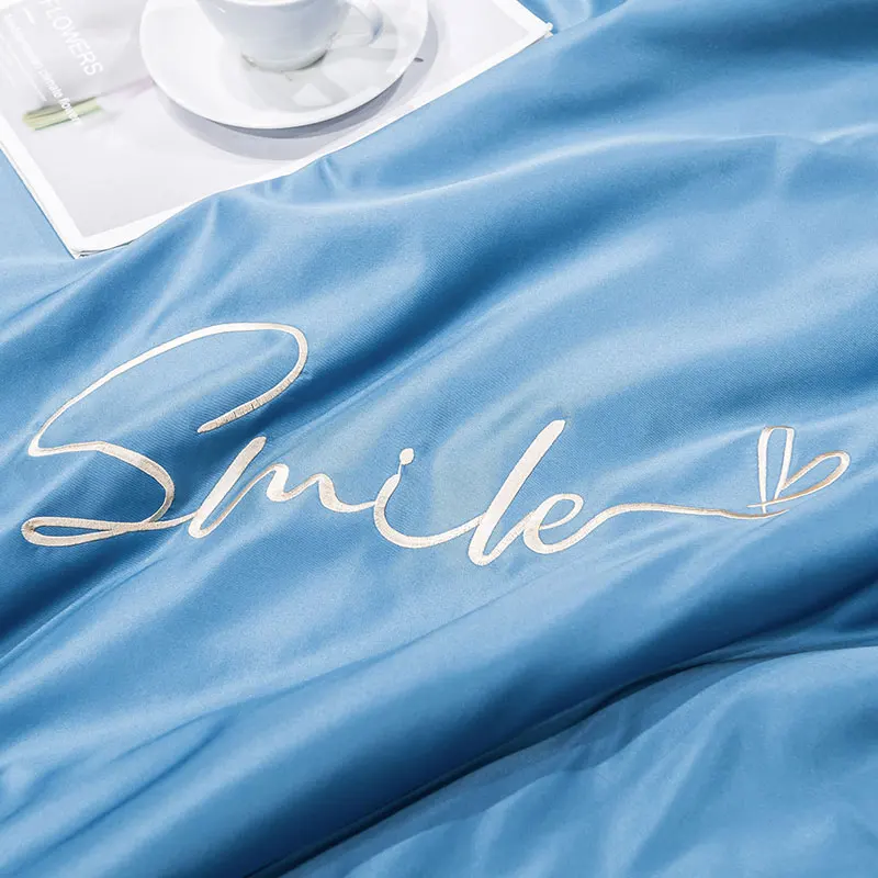 Trapunta estiva fresca Trapunte Queen traspiranti in seta Aria condizionata Coperta fresca Copriletti per federa per letto matrimoniale 4