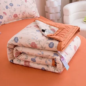 Trapunta estiva Coperta imbottita sottile Stampa carina Trapunta quattro stagioni Biancheria da letto Piumino Coperta Letto matrimoniale 1