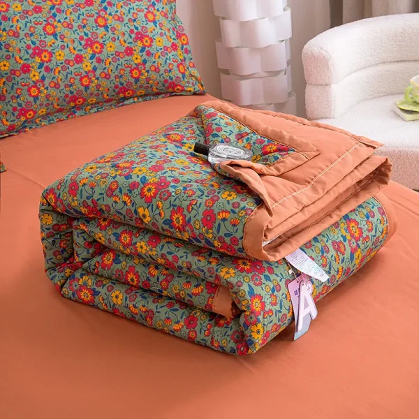 Trapunta estiva Coperta imbottita sottile Stampa carina Trapunta quattro stagioni Biancheria da letto Piumino Coperta Letto matrimoniale 5