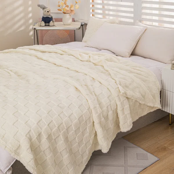 Bonenjoy 1pc coperta di flanella tinta unita biancheria da letto Super Soft Plaid Home divano asciugamano auto/ufficio pisolino coperte cobijas de camas 3