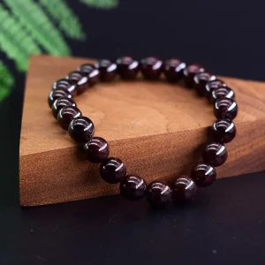 Naturale 5A Granato Pietra Femme Vino Rosso Bracciale con perline Bracciale da uomo Gioielli da donna Bracciale di guarigione energetica fortunata Regalo di San Valentino 1