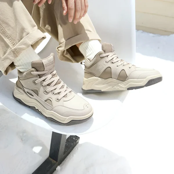Scarpe da skateboard da uomo a 361 gradi in pelle retrò calde alte morbide rimbalzo design resistente all'usura coppia sneakers maschili 672446622 A 5