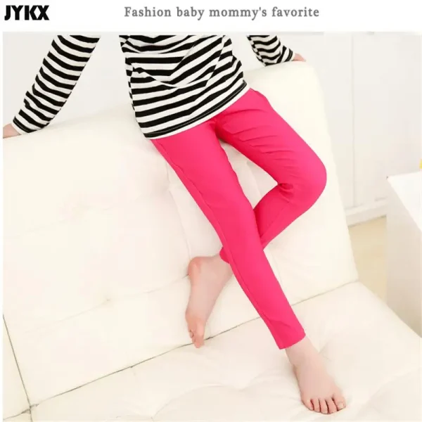 2024 Pantaloni da ragazza per bambini Primavera Autunno Pantaloni a matita elastica color caramella Leggings solidi per bambini per abbigliamento per bambini 2-11 anni 3