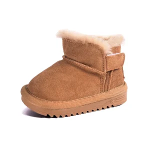 Stivali da neve per bambini nuovi invernali in pelle spessa peluche calda scarpe per bambini per bambini moda stivali per bambine EU 15-25 1