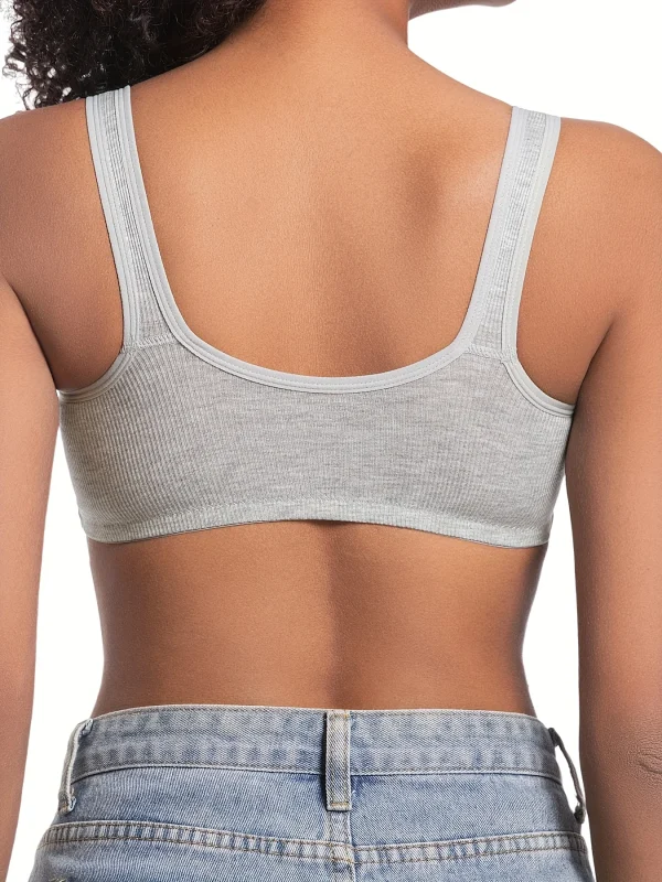 Reggiseno da donna Chiusura frontale senza ferretto Tinta unita Coppe fisse a copertura totale Più considerate per persone di mezza età e anziane individuali 5