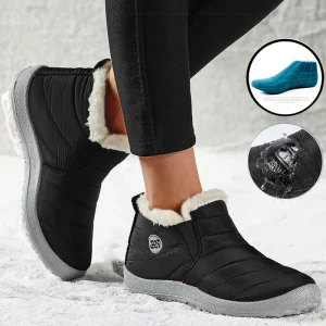 Stivali da donna Stivali invernali impermeabili Scarpe di pelliccia Donna Slip On Stivaletti Snow Botas Mujer 2025 Scarpe invernali Coppia stivale corto 1
