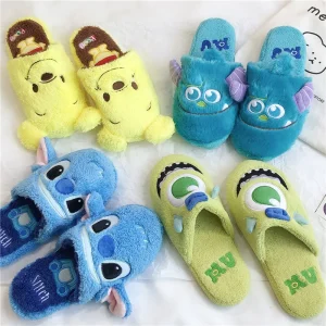 Cartoon Sulley Mike Pantofole Ragazza carina Pantofole calde per la casa Pantofole da interno per donna Anatra blu Pantofole antiscivolo Kawaii Regali EU36-41 1
