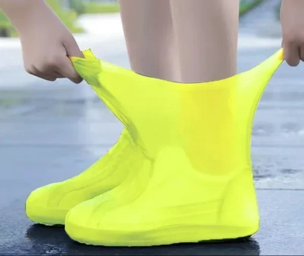 1 paio di copriscarpe impermeabili in silicone, stivali da pioggia in gomma resistente ai labbra, copriscarpe, accessori per giornate di pioggia all'aperto 3