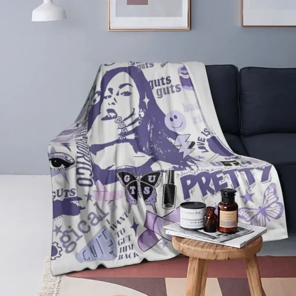 Olivia Vampire Rodrigos Coperta acida Coperta morbida e calda di qualità Autunno Decorativo Decorazioni per la casa Copriletto di tendenza di strada 2