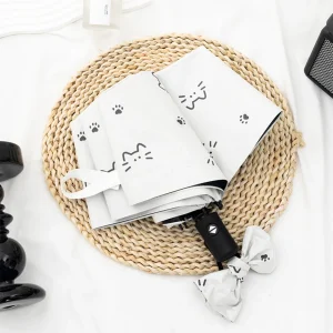 2025 Nuovo ombrellone pieghevole ispessito rinforzato per gatti, protezione solare completamente automatica e ombrellone a doppio etilene antipioggia 1