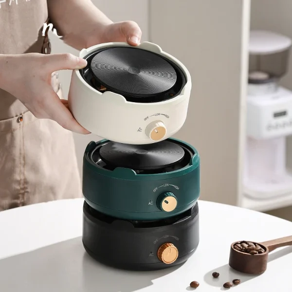 Mini fornello elettrico 500W Forno per caffè portatile Piccolo dispositivo per la cottura del tè Caldaia per la preparazione del tè 4
