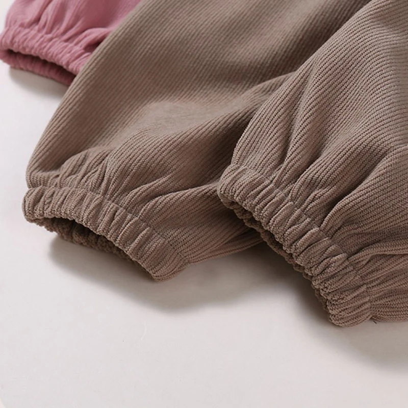 Velluto a coste elastico in vita pantaloni con coulisse autunno ragazzi pantaloni del fumetto ragazze abbigliamento esterno Sport pantaloni Casual abbigliamento per bambini nuovo 6