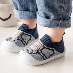 Scarpe da bambino in rete traspirante estiva Scarpe da neonato per bambina Calzini per bambina Scarpe con fondo morbido Scarpe da neonato antiscivolo 0-5 anni 1