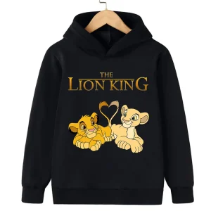 Felpa per bambini Cartoon Lion King Autunno e inverno Moda Sport all'aria aperta Felpa per bambini Ragazzi Ragazze Pullover 1