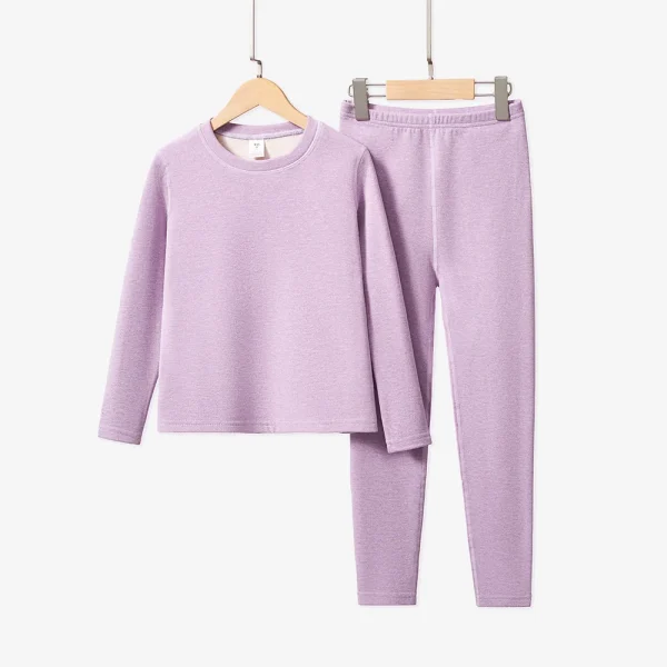 Nuovi arrivi autunno/inverno: set di biancheria intima termica per bambini Top a maniche lunghe aderente per ragazzi e ragazze e mutandoni lunghi 5