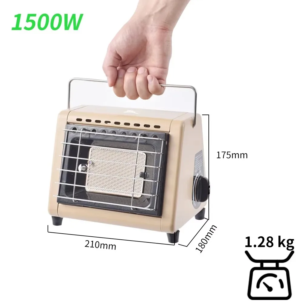 1.5KW Stufa A Gas Portatile Riscaldamento barbecue cottura 2In1 Stufa A Gas Da Campeggio Tenda Riscaldatore Riscaldatore Propano Per La Casa Tenda Esterna Picnic 6