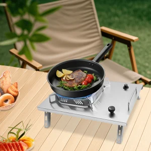 Bruciatore antivento per fornello da campeggio a gas portatile da 2600 W con accensione automatica per cucinare all'aperto, zaino in spalla e viaggi in camper, adatto a tutte le pentole 1