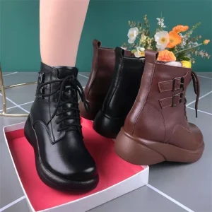 Stivali da donna 2023 Nuova moda autunno inverno Stivaletti da donna stile Inghilterra Stivali retrò da donna 1