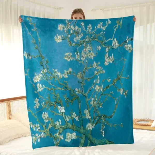 Van Gogh Art Throw coperta Starry Night flanella coperta in pile Super Soft Warm per biancheria da letto divano divano coperta in peluche per regalo 6