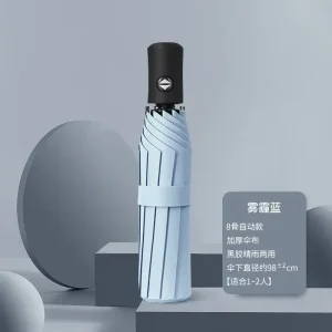 Ombrello pieghevole a 8 ossa Ombrello completamente automatico a doppio osso SPF 50 Protezione UV Resistenza alla pioggia Ombrello con forte resistenza al vento 1