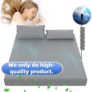 Lenzuolo con angoli con messa a terra 5% fibra d'argento+95% cotone organico, kit di messa a terra del letto, morbido e lavabile 1