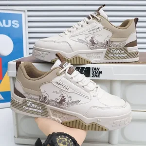 Scarpe vulcanizzate da uomo Sneakers moda autunnale Scarpe da corsa per campus per studenti Scarpe comode con plateau coreane Tenis Masculino 1