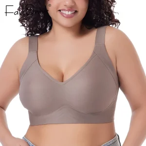 Reggiseno push up FallSweet per donna Reggiseni taglie forti senza cuciture Coppa sottile Bralette senza fili Reggiseno sexy Femme M-6XL 1