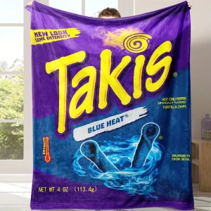 Morbida e accogliente coperta in flanella con motivo Takis, versatile e calda per il pisolino, ufficio, scuola, retrò, casa, picnic, viaggi e coperte regalo 1
