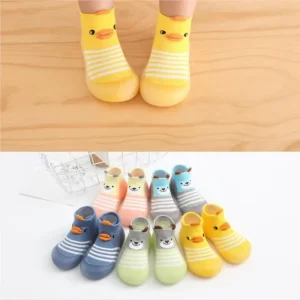 Morbide scarpe da passeggio per bambini Primi camminatori per bambini Calzini da pavimento Scarpe Calzini per bambini dei cartoni animati Scarpe Suola in gomma antiscivolo 1