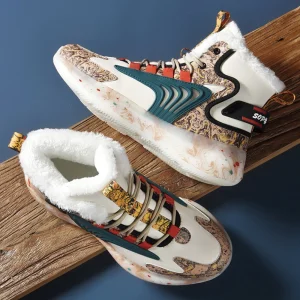 stivali da uomo 2024 Nuove pantofole invernali Scarpe da uomo calde Scarpe da ginnastica in peluche antiscivolo impermeabili Scarpe da tennis maschili Stivali Scarpe da ginnastica da uomo invernali 1