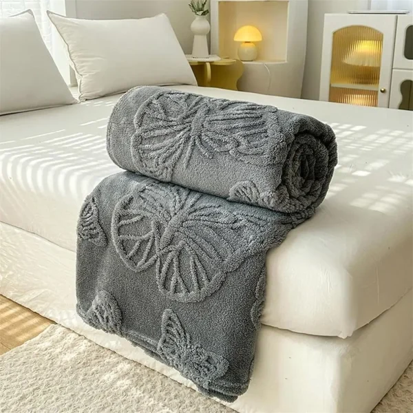 Nuova coperta di raffreddamento a doppia faccia trapunta traspirante effetto freddo trapunta termica 3D farfalla Jacquard Skin-Friendly 3