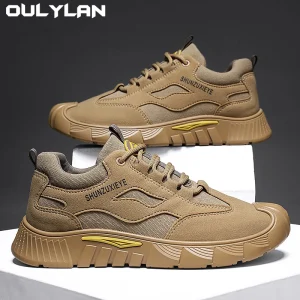 Oulylan Nuove Scarpe Antinfortunistiche Da Uomo Filo di Acciaio Fibbia Rotante Scarpe Da Ginnastica Da Lavoro Scarpe Indistruttibili Anti-smash Anti-puntura Scarpe Da Lavoro 1