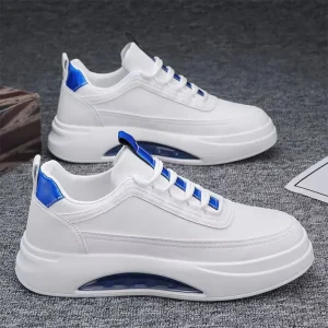 Scarpe da ginnastica casual da uomo con plateau Scarpe sportive da uomo bianche di alta qualità Scarpe in pelle Pu per uomo Scarpe da tennis da tavolo con cuscino d'aria 1