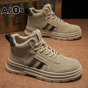 Scarpe da lavoro alte invernali da uomo stivali da neve da esterno escursionismo scarpe da uomo adulte scarpe da lavoro primaverili e autunnali scarpe casual 1