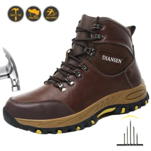 Scarpe da lavoro per l'edilizia con punta in acciaio Scarpe antinfortunistiche indistruttibili Scarpe antinfortunistiche di protezione Stivali antiforatura anti-sfondamento per uomo 1