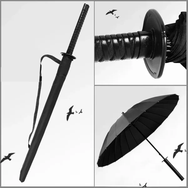 24/16 Bones Samurai giapponese Ombrello per uso domestico all'aperto Asta dritta Ombrello Uomo Regalo Antivento Design creativo Regalo amico 3
