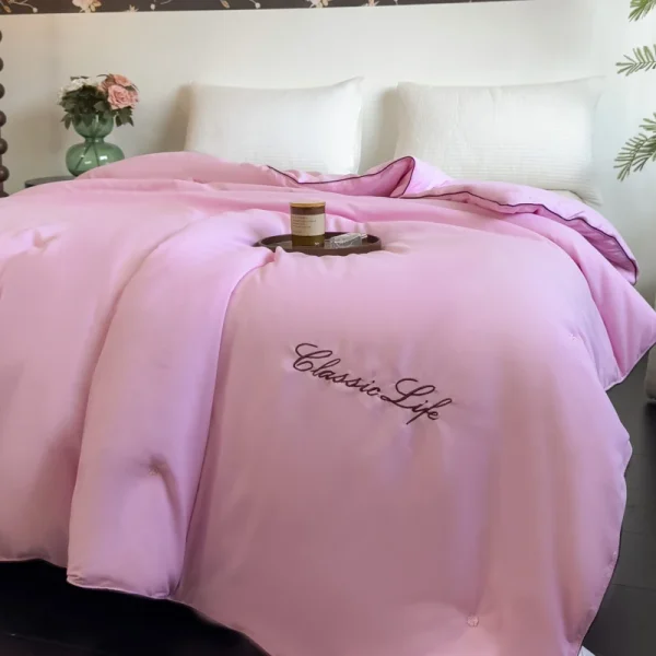 CARA CARLE Piumino in seta di gelso naturale al 100% King Queen Twin Piumino estivo Coperta calda invernale Trapunte per letto singolo per coppia 5