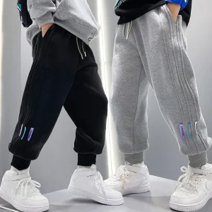 Nuova primavera autunno pantaloni larghi per ragazzi modello a righe pantaloni casual stile lungo per bambini vestiti sportivi per bambini adolescenti 3-10 anni 1
