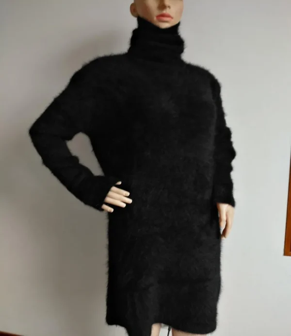 2025 delle nuove donne visone maglione di cashmere maglione lavorato a maglia abito lungo maglione signore dolcevita cappotto spedizione gratuita JN461 2
