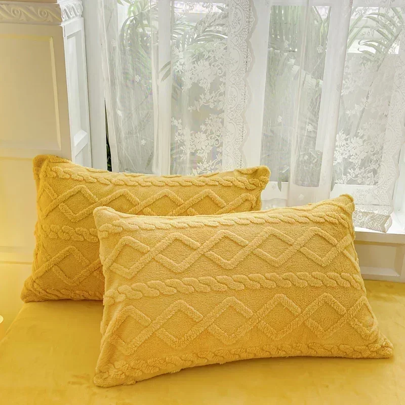 Copripiumino singolo in pile di latte Autunno/inverno Copripiumino in tinta unita caldo addensato per doppio uso 2