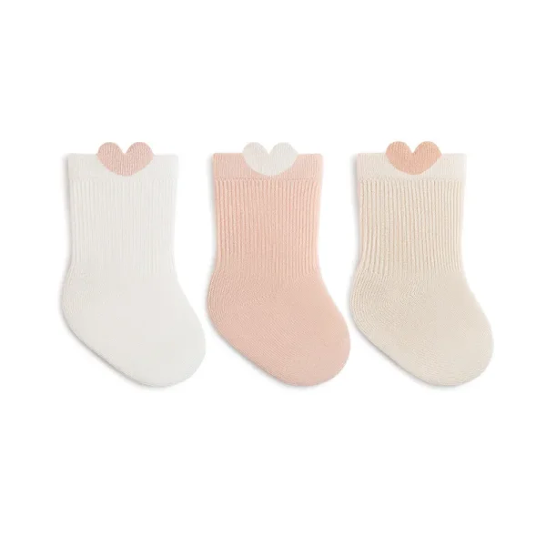 3 paia di nuovi calzini per neonati tinta unita primavera autunno bambino ragazzi ragazze calzini casual in cotone per bambini bambini 0-5 anni 5