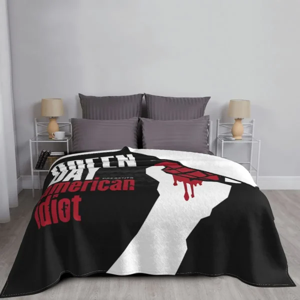 Green Day Punk coperta in pile estate autunno inverno American dump albume Multi-funzione coperta Ultra-morbida per letto ufficio 3