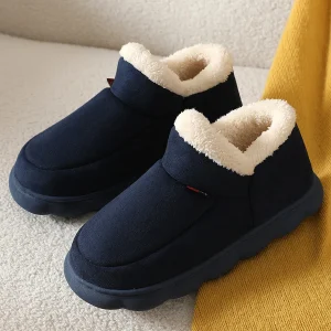 Kidmi Inverno Caldo Pelliccia Scarpe Da Uomo All'aperto Fuzzy Antiscivolo Scarpe Da Uomo Casual Breve Peluche Casa Scarpe Da Uomo Morbide Fuzzy Pantofole Accoglienti 1