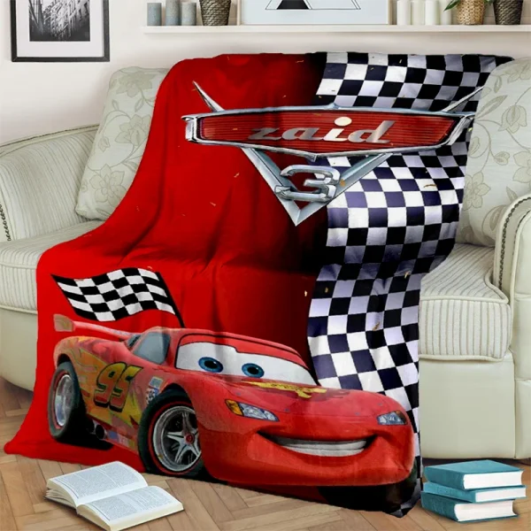 2025 nuove auto dei cartoni animati Saetta McQueen regalo morbida coperta di peluche, coperta di flanella per soggiorno camera da letto letto divano copertura bambino 6